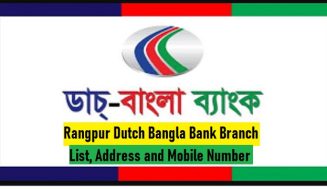 Rangpur Dutch Bangla Bank Branch Address and Mobile Number